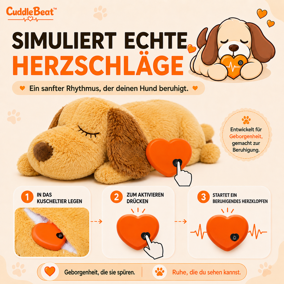CuddleBeat™ – Ein Herzschlag zum Kuscheln
